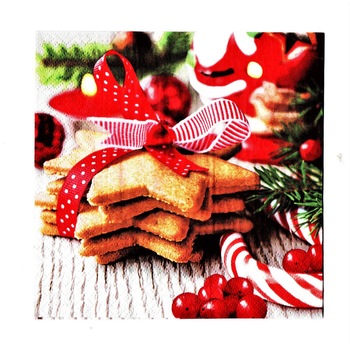 Servetele de Craciun Decorative Pachet de Masa 20 Buc Turta Dulce Stea Servetele de Craciun Decorative Pachet de Masa 20 Buc Turta Dulce Stea
