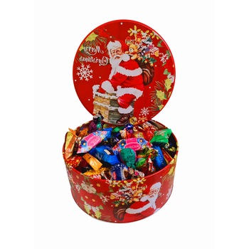 Cutie cadou cu mix de bomboane Bucuria, cu motive de iarna Cutie cadou cu mix de bomboane Bucuria, cu motive de iarna