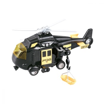 Elicopter negru cu lumini si sunete, pentru copii, ATS + 3 ani Elicopter negru cu lumini si sunete, pentru copii, ATS + 3 ani