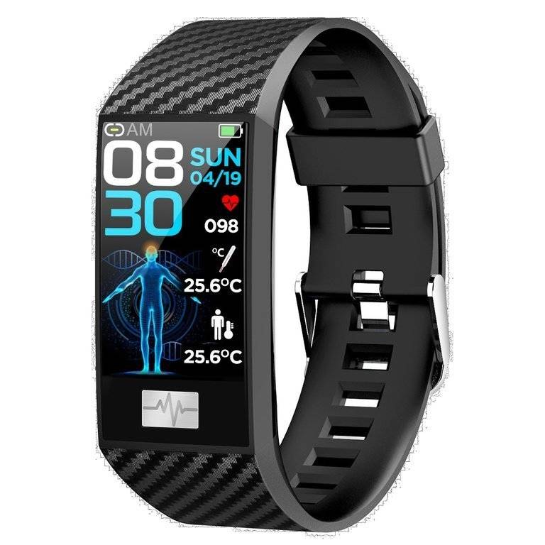 Smartband Pacific, Termometru, Pedometru, Monitorizarea somnului, Cronometru, Notificari, Alarma, Negru