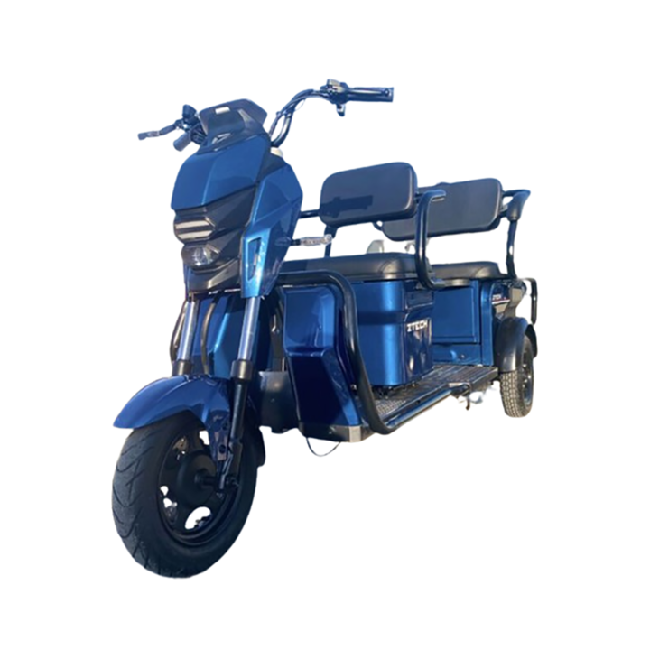 Tricicleta electrica 2 locuri Z-Tech ZT 31, 1500 W, 60 V 20 Ah, fara permis, albastru