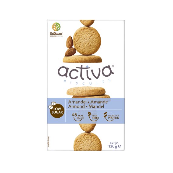 Biscuiti fara zahar cu migdale 120 g Belkorn