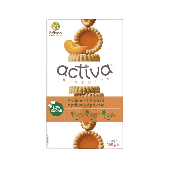 Biscuiti fara zahar cu caise 150 g Belkorn