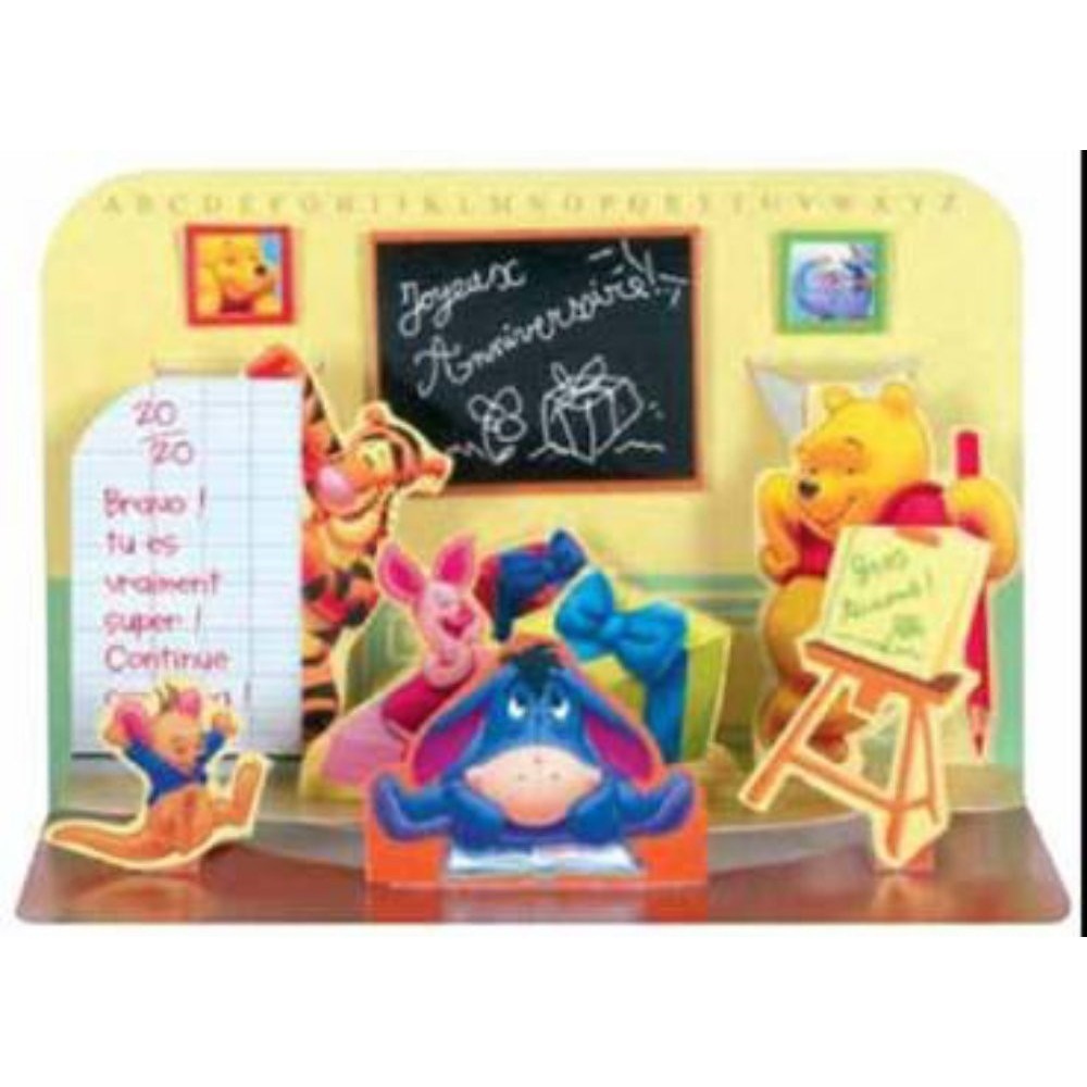 Felicitare 3D Aniversarea lui Winnie the Pooh Disney