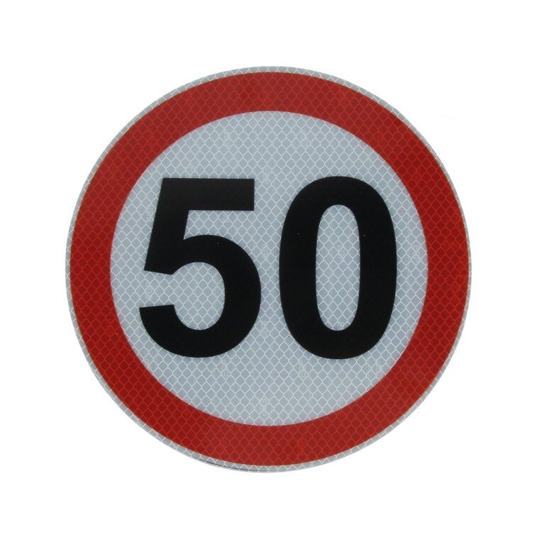 Autocolant reflectorizant 50km/h Ø 20 cm, Cargoparts
