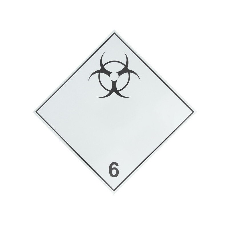 Autocolant eticheta avertizare/informare ADR 6.2, Cargoparts