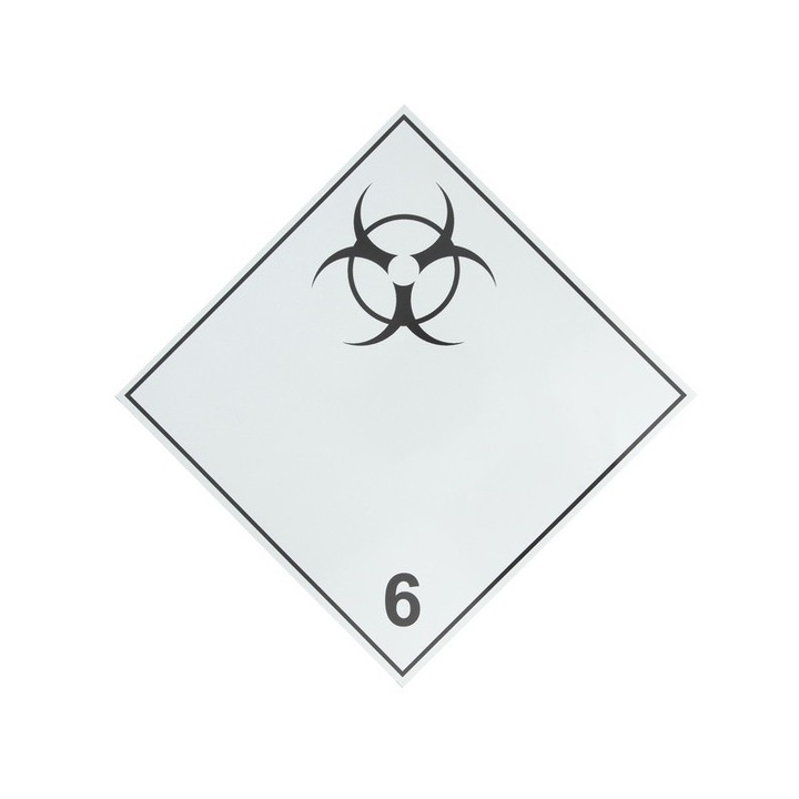 Autocolant eticheta avertizare/informare ADR 6.2, Cargoparts