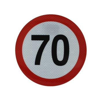 Autocolant reflectorizant 70km/h Ø 20 cm, Cargoparts Autocolant reflectorizant 70km/h Ø 20 cm, Cargoparts