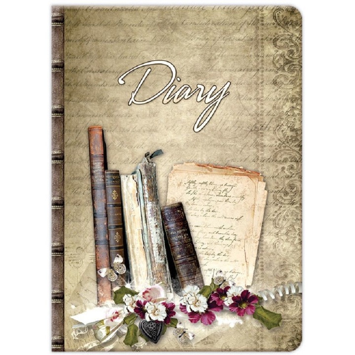 Agenda, Retro, B5, 72 de coli, gri