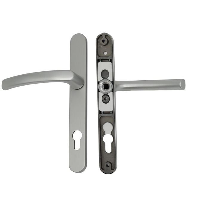 Maner usa exterior DGT35, PZ 92, latime 35 mm, aluminiu, culoare argintiu F1, fara accesorii de prindere