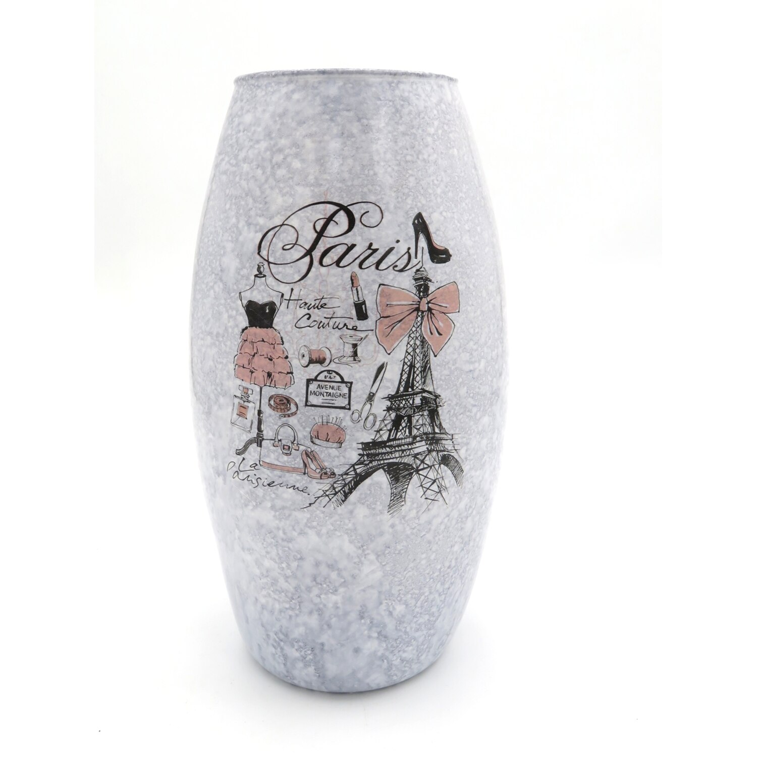 Vaza decorativa din sticla, Model Paris , 24 x 12cm