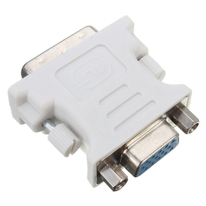 Adaptor alb DVI 24+5p de la tata la VGA mama