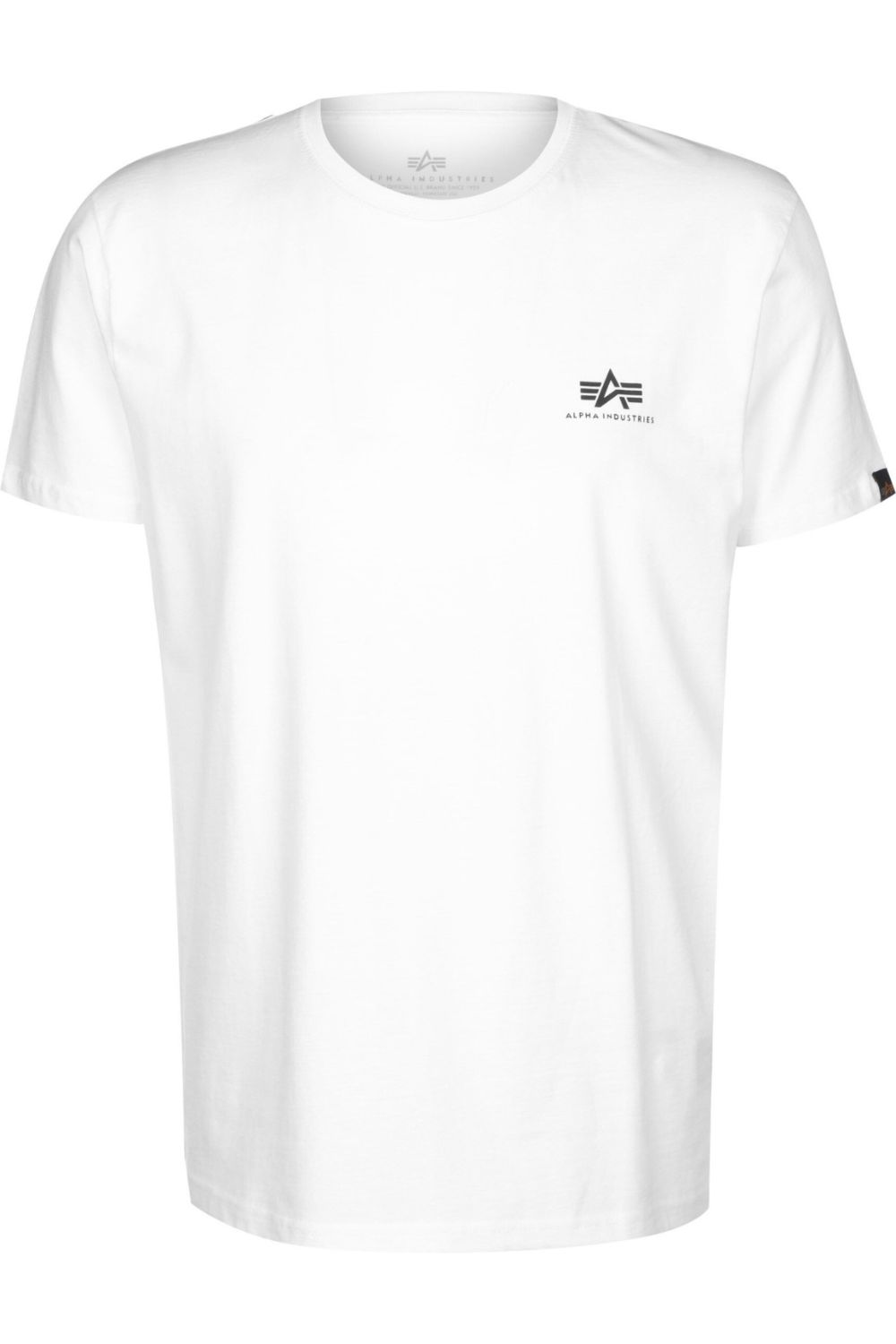 Tricou, Alpha Industries, Backprint, Alb, Alb