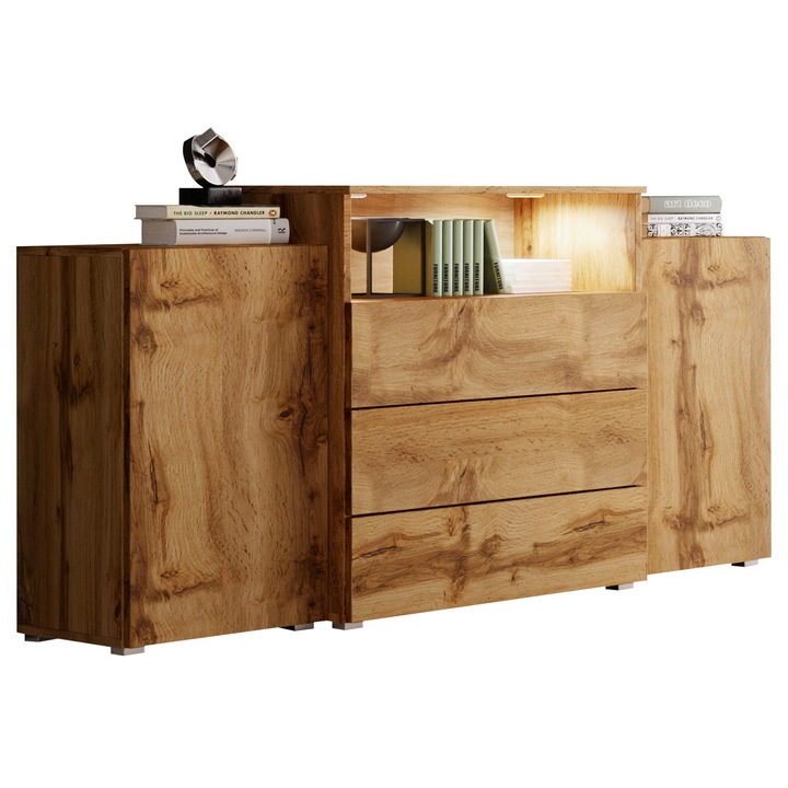 Comoda Layla III, MIRJAN24, wotan, 150x81x39 cm