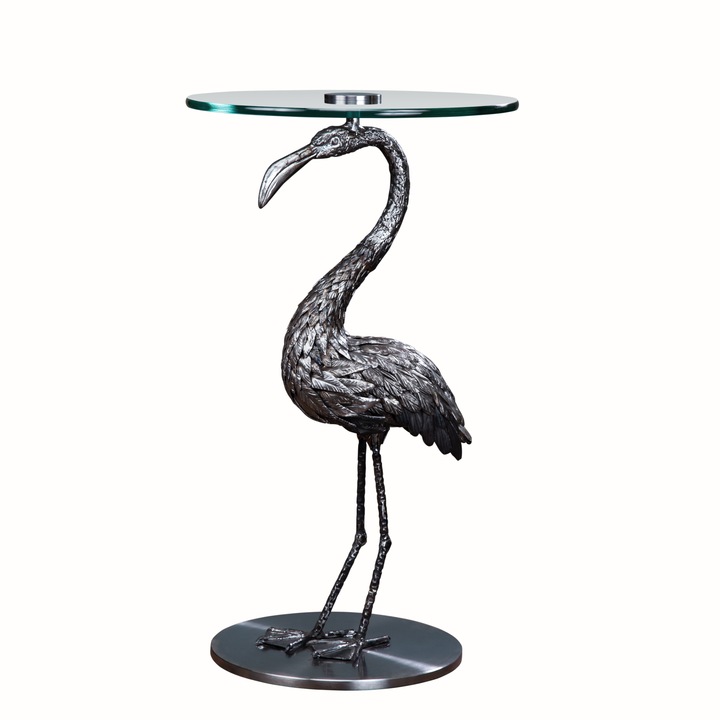 Masa Flamingo, LEWE, argintie, 45 x 80 cm