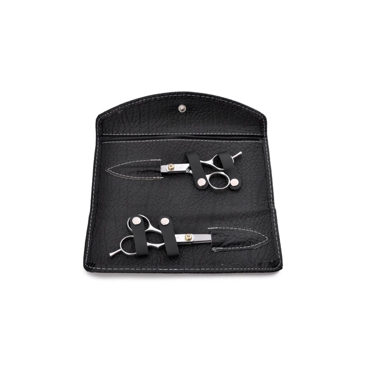 Set 2 foarfece profesionale pentru tuns si filat, cu geanta depozitare, Argintiu