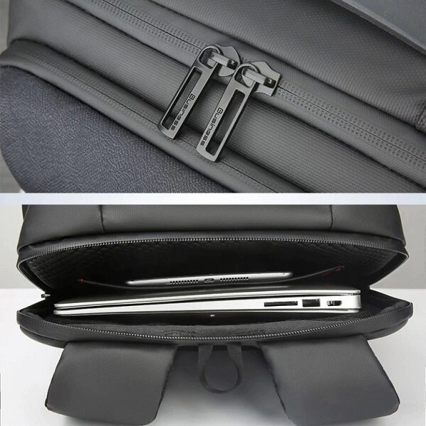 Rucsac laptop Business-Travel Arctic Hunter, impermeabil, port USB, 15.6", negru