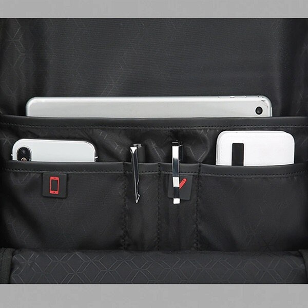 Rucsac laptop Business-Travel Arctic Hunter, impermeabil, port USB, 15.6", negru