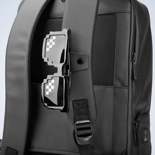 Rucsac laptop Business-Travel Arctic Hunter, impermeabil, port USB, 15.6", negru