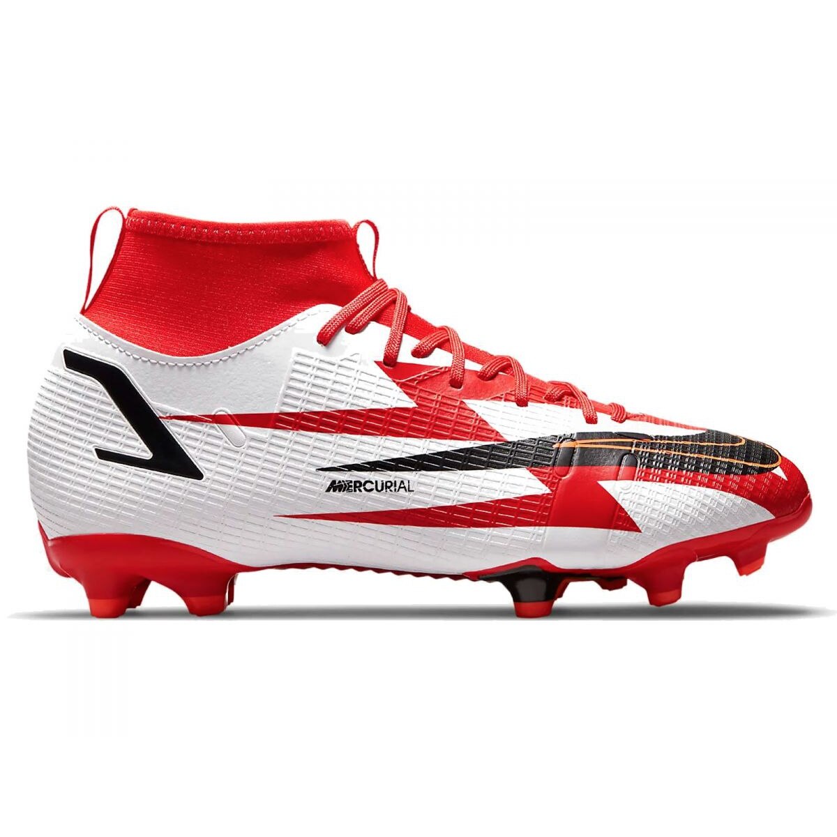 Pantofi de fotbal, Nike, BM121082, Gri / argintiu, alb, rosu