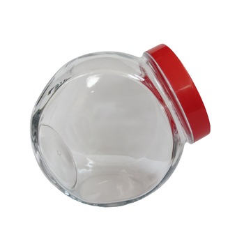 Borcan sticla Pasabahce Bella 1.5L, capac rosu Borcan sticla Pasabahce Bella 1.5L, capac rosu
