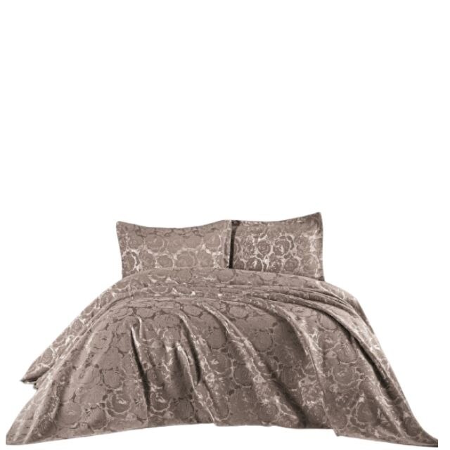 Cuvertura pat Dante cu 2 fete perna, model Francois, 250x260, antracit