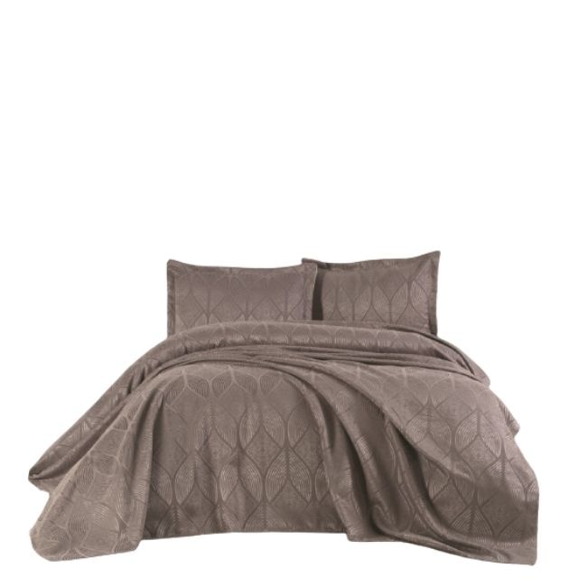 Cuvertura pat Dante cu 2 fete perna, model Carlotta, 250x260, antracit