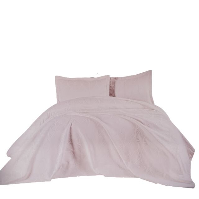 Cuvertura pat Dante cu 2 fete perna, model Carlotta, 250x260, crem