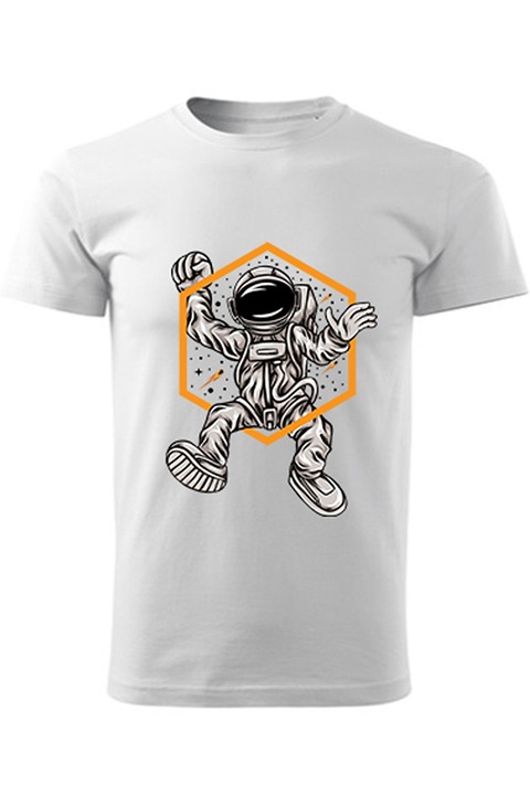 Fehér póló Astronaut mintával, M-es méret