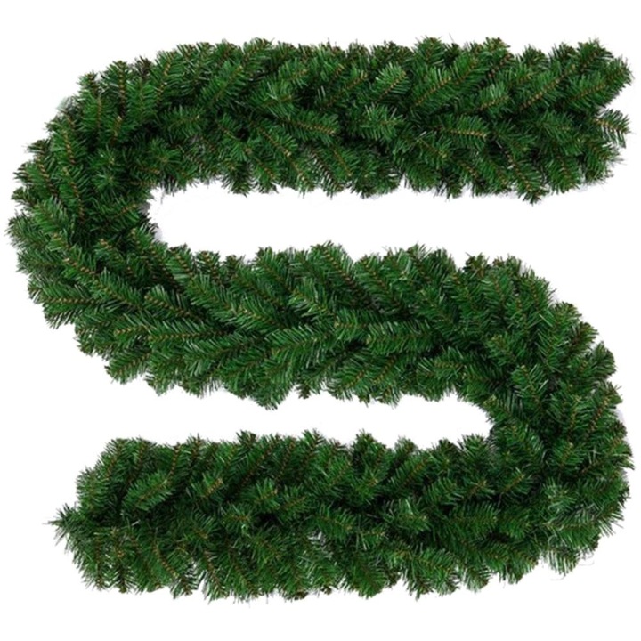 Ghirlanda de Craciun 2.7m din Crengute de Brad Artificial Verde Natural