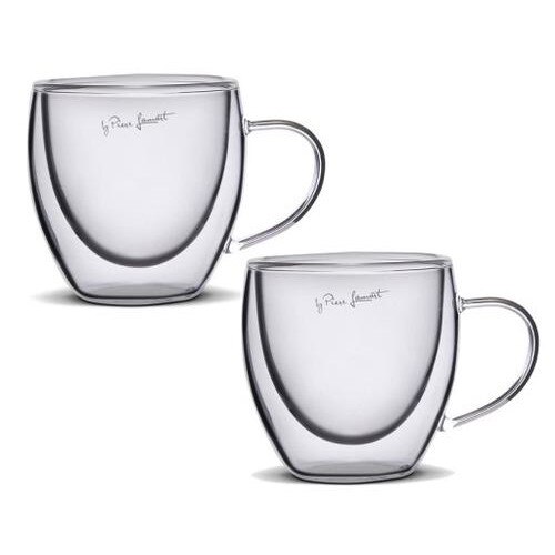 Set 2 pahare espressodin sticla dublu borosilicata, Lamart, incolor, 0.75 ml