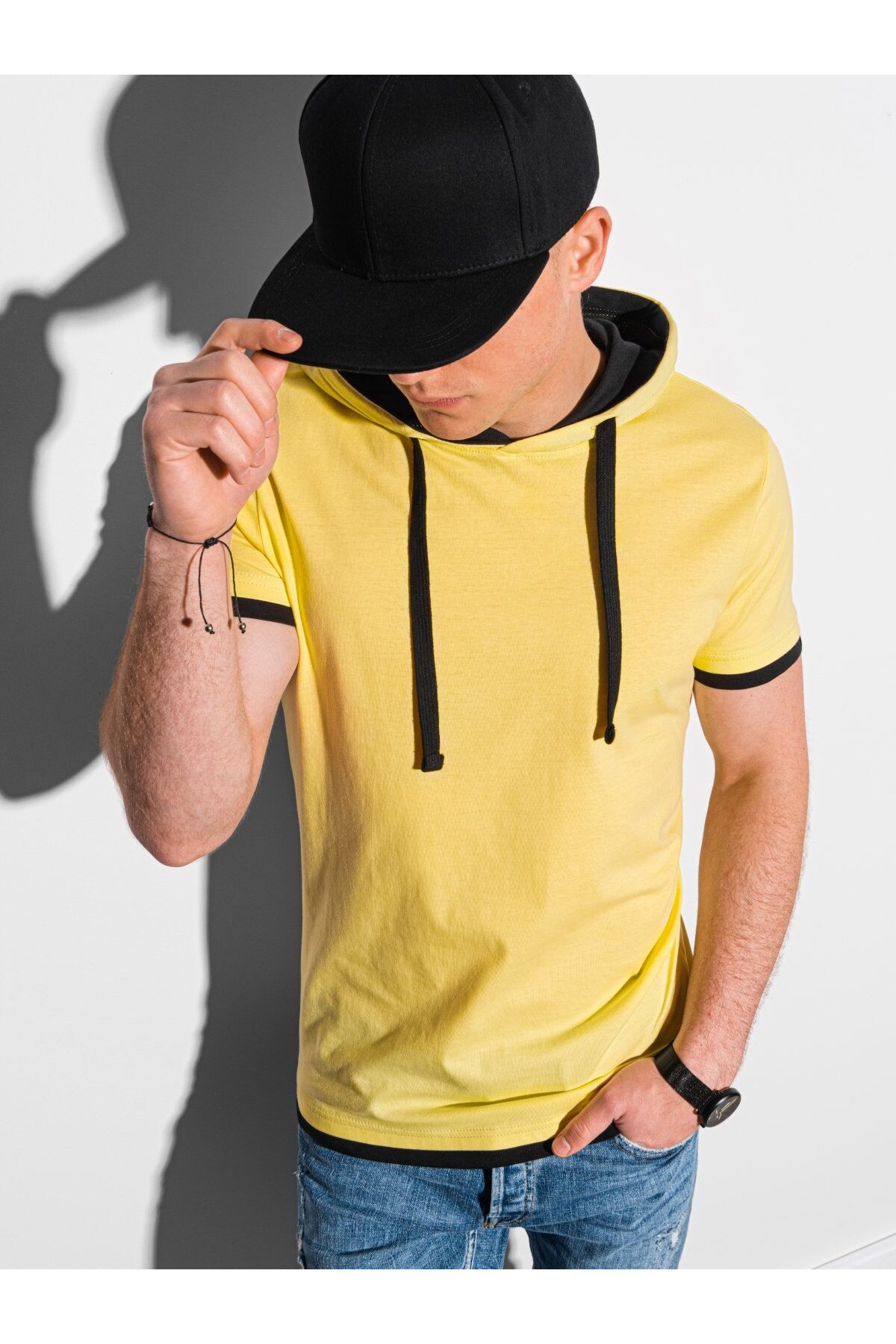 Tricou barbati S1376 - galben, Galben, S