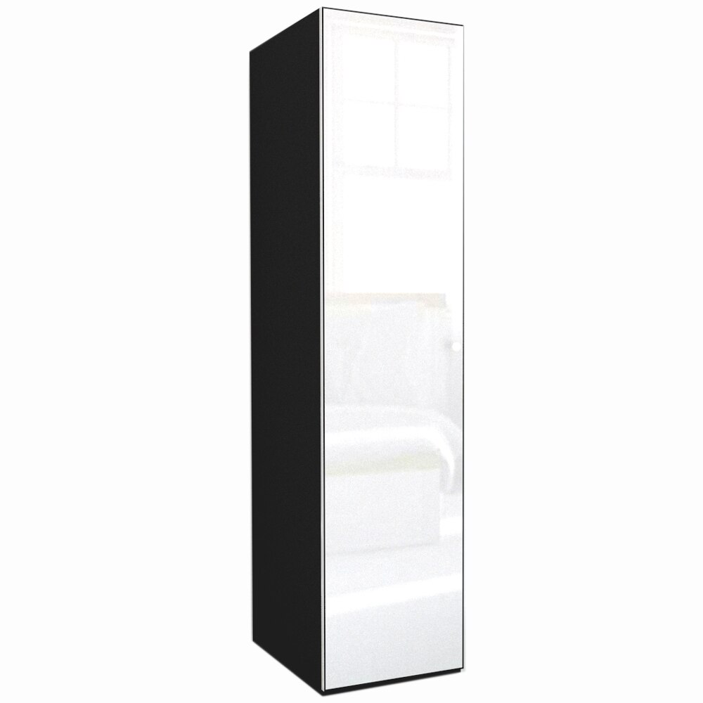 Dulap Genarom LEX C, Gri Lucios, 50 x 218 x 66 cm