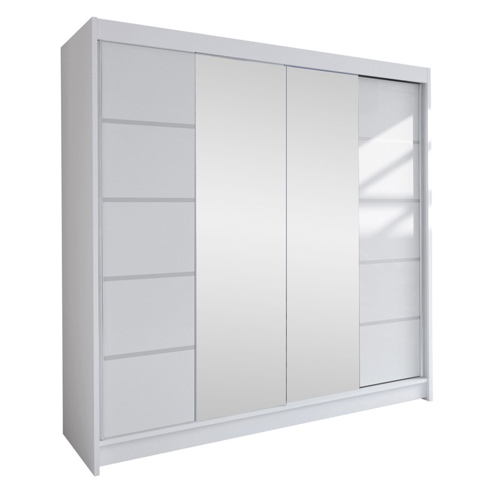 Dulap Bar V, MIRJAN24, alb, 180x215x58 cm