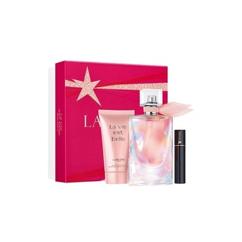 Set Lancome La Vie Est Belle Soleil Cristal, apa de parfum 50 ml, lotiune pentru corp 50 ml, mini mascara, femei Set Lancome La Vie Est Belle Soleil Cristal, apa de parfum 50 ml, lotiune pentru corp 50 ml, mini mascara, femei