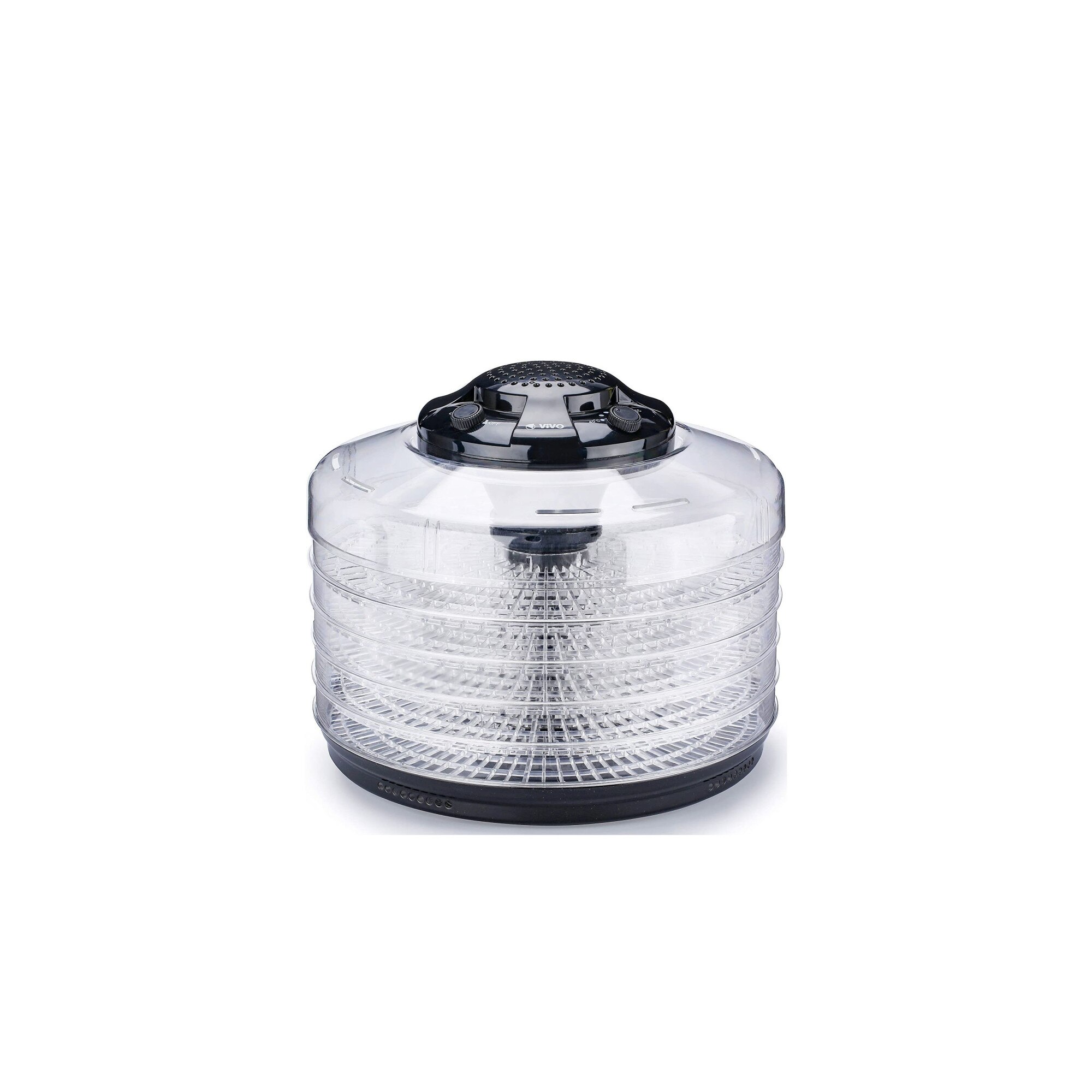 Deshidrator de alimente, cu 5 tavi, temperatura ajustabila, 350 W, Vivo, QF-FD9924YA