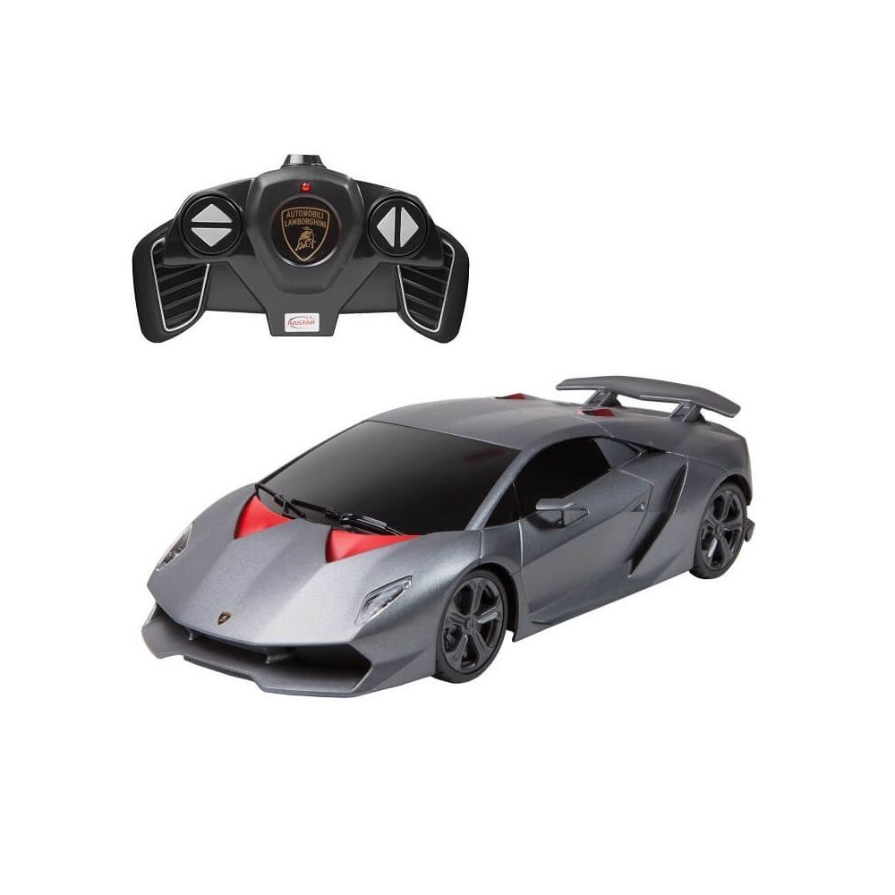 Masina gri realista Lamborghini cu telecomanda multidirectionala , 30 cm , ATS , pentru copii