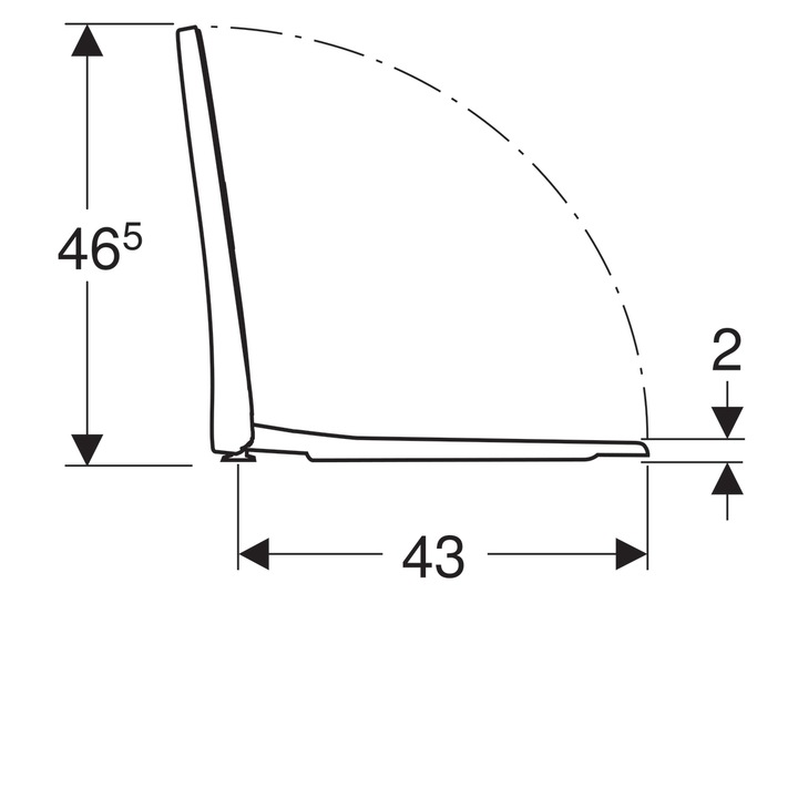Капак за тоалетна Geberit iCon, С плавно затваряне