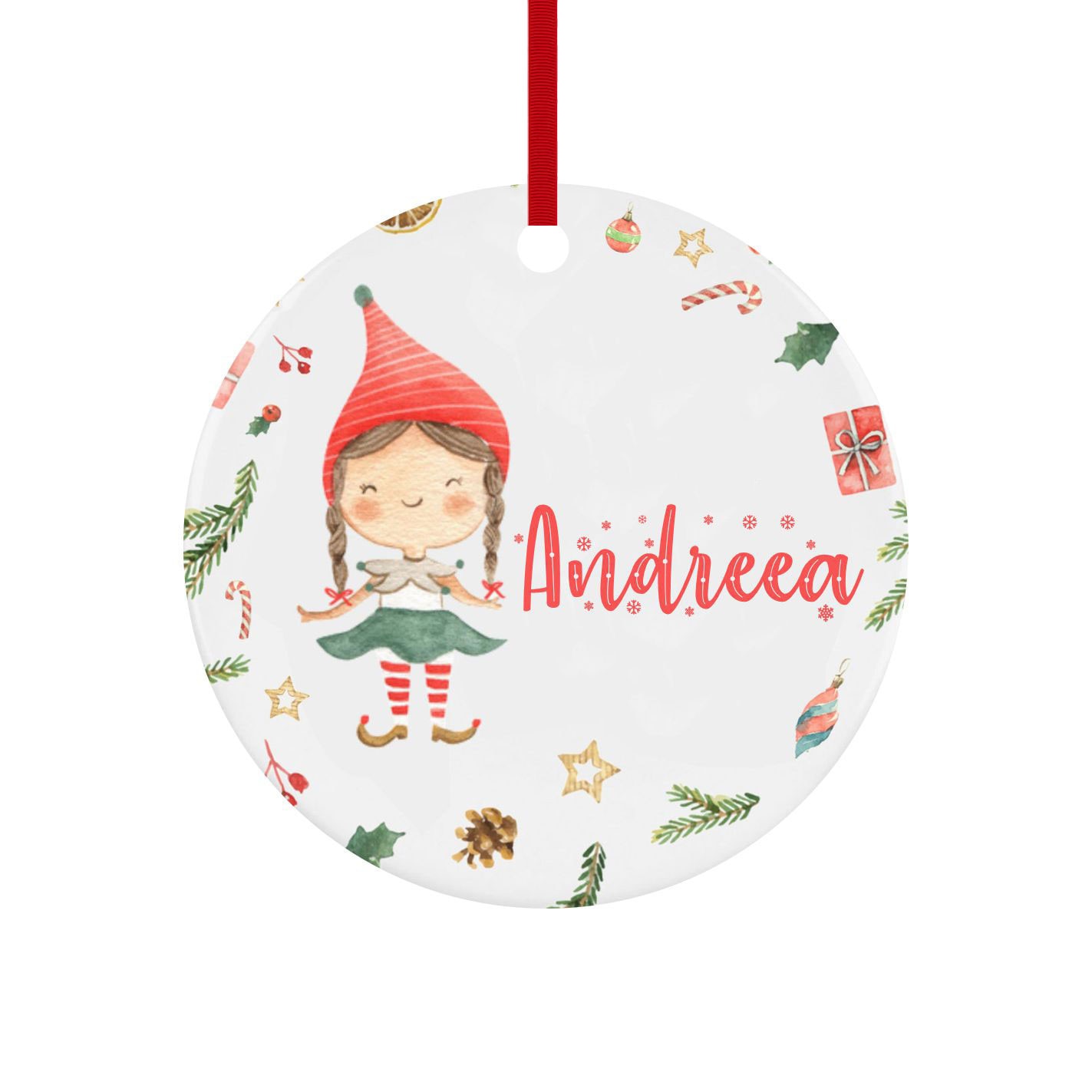 Glob personalizat cu nume model 6, multicolor, 8 cm