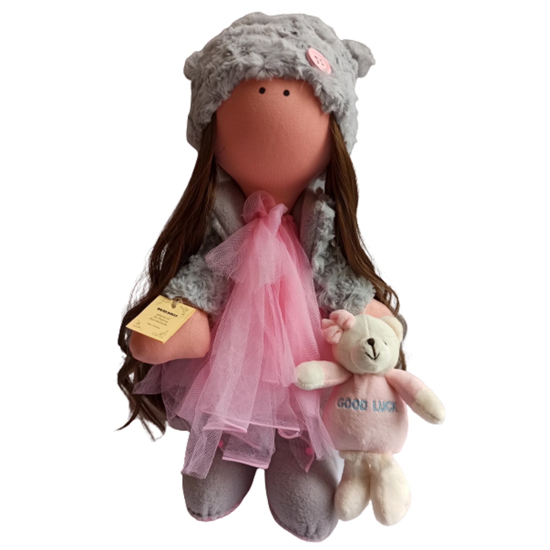 Papusa Biloo Doll Mihaela- Model Unicat - Creatie handmade - dimensiune 43 cm