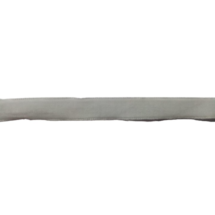 Banda decorativa catifea, alba, dimensiune 1cm, rola 5m