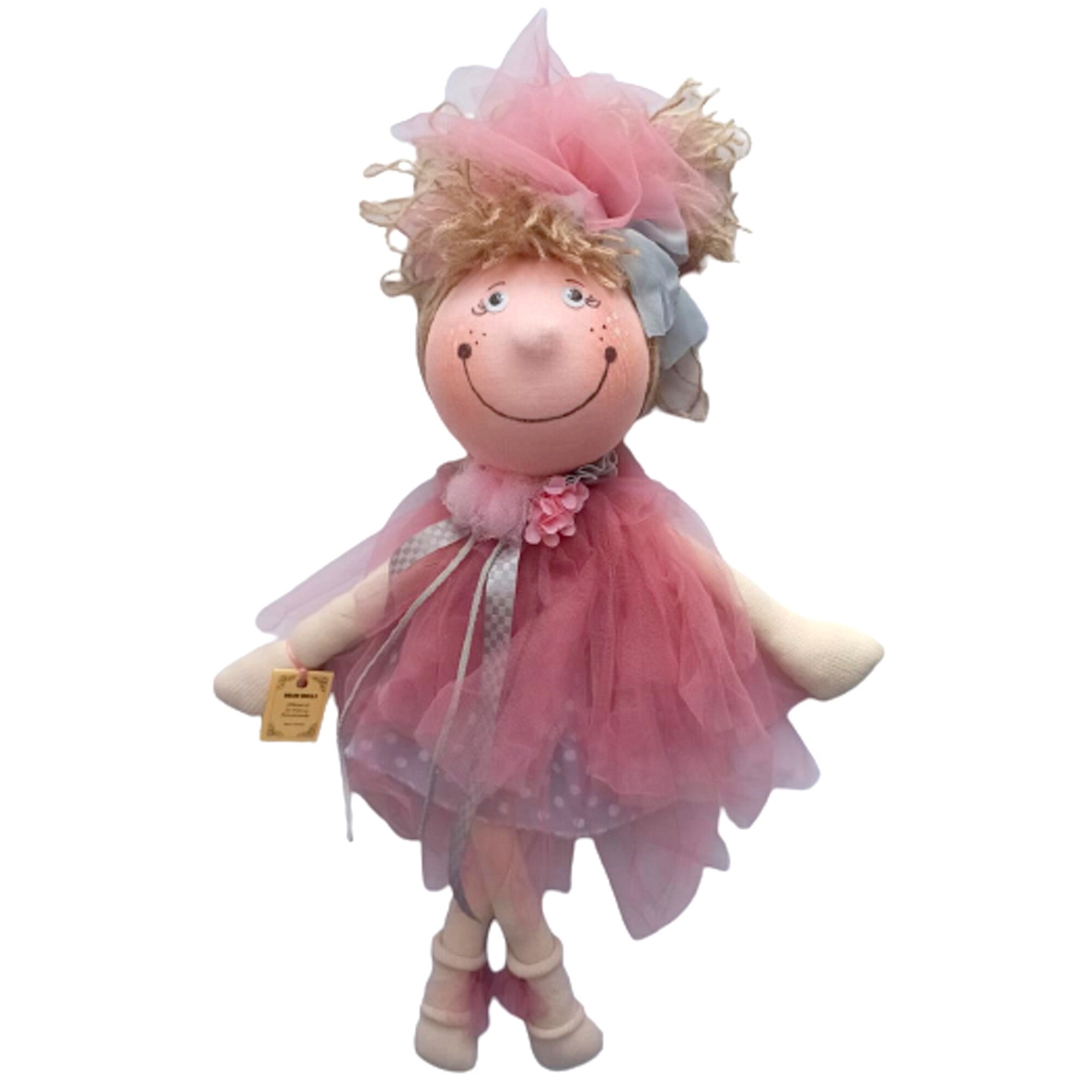 Papusa lumanare Botez Jojo-Creatie handmade BILOO DOLLS- dimensiune 43 cm