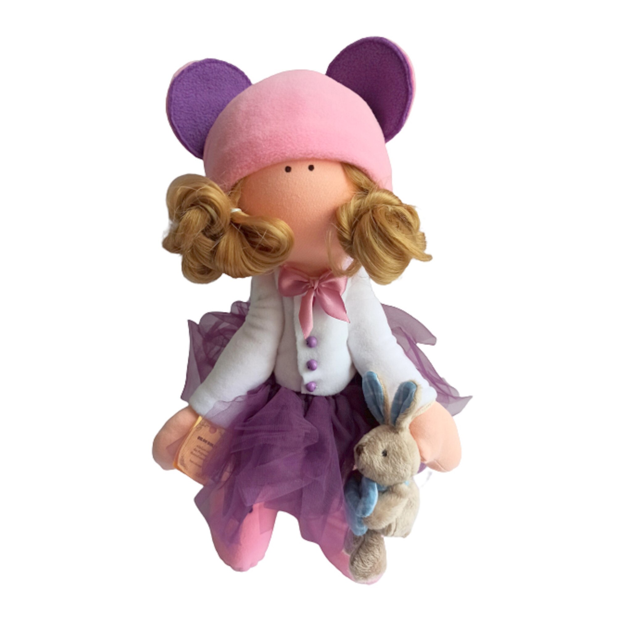 Papusa Biloo Doll Evia- Model Unicat - Creatie handmade - dimensiune 43 cm