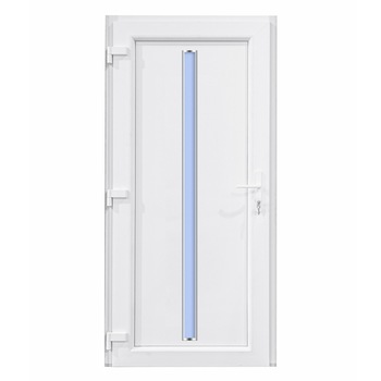 Usa Intrare Eli, PVC, profil 70 mm, 5 camere, 980x2000 mm, deschidere stanga privit din interior, Alb Usa Intrare Eli, PVC, profil 70 mm, 5 camere, 980x2000 mm, deschidere stanga privit din interior, Alb