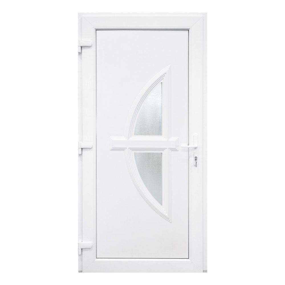 Usa Intrare Mentha, PVC, profil 70 mm, 5 camere, 980x2000 mm, deschidere stanga privit din interior, Alb