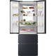 Хладилник Side by side Haier HFW7720ENMB, 477 л, Total NoFrost, Инверторен мотор, Свързаност WiFi + Bluetooth, Display, Multiflow column, Super Cooling, Super Freezing, Клас E, H 201 см, Черен