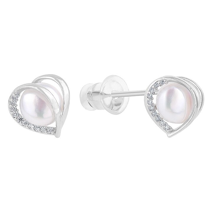 Cercei argint 925 Double Heart 1,5 g