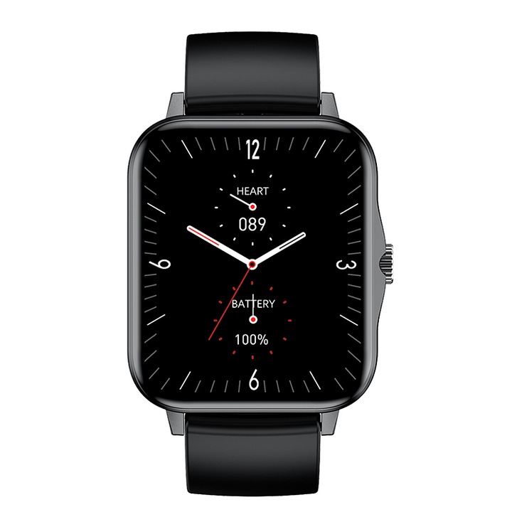 Ceas Smartwatch XK Fitness M5 cu Display 1.75 inch IPS, Exercitii, Calorii, Negru