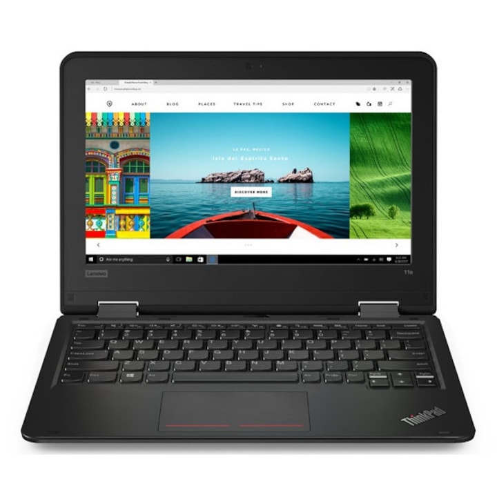 Lenovo ThinkPad Yoga 11e (5th Gen) 2-in-1 notebook. Celeron N4100 CPU, 4GB RAM, 128GB SSD, 11.6 HD érintőkijelző, Windows 10 Home Magyar, Francia billentyűzet, Toll tartozék