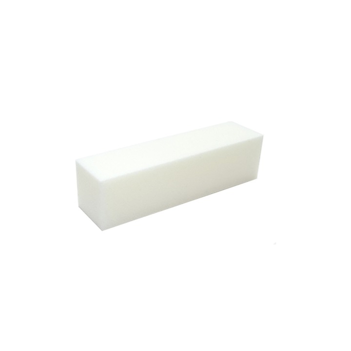 Pila Buffer cu 4 fete, MoonbasaNails, Alb